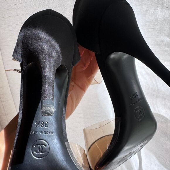 Chanel Silk Pumps 38.5 Authentic - Picture 3 of 7